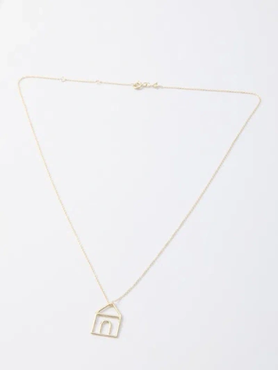 Shop Alíta Casita Pura Necklace In Gold