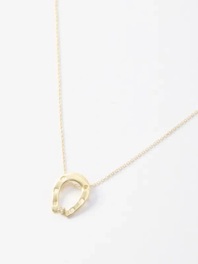 Shop Alíta Horseshoe Necklace In Gold
