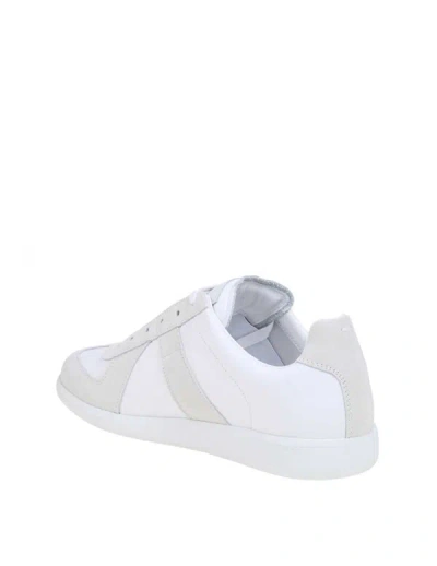 Shop Maison Margiela Calfskin Sneakers In White