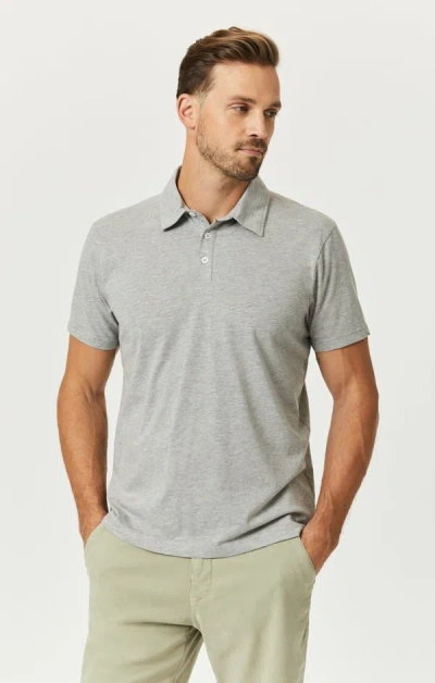 Shop Mavi Polo Shirt In Grey Melange