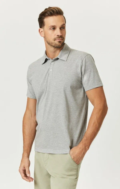 Shop Mavi Polo Shirt In Grey Melange