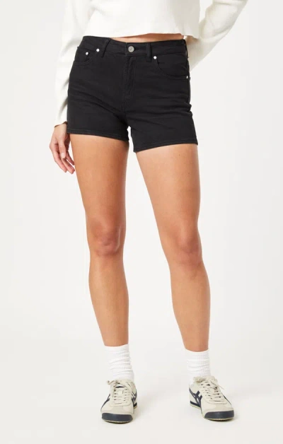 Shop Mavi Vella Shorts In Black Denim
