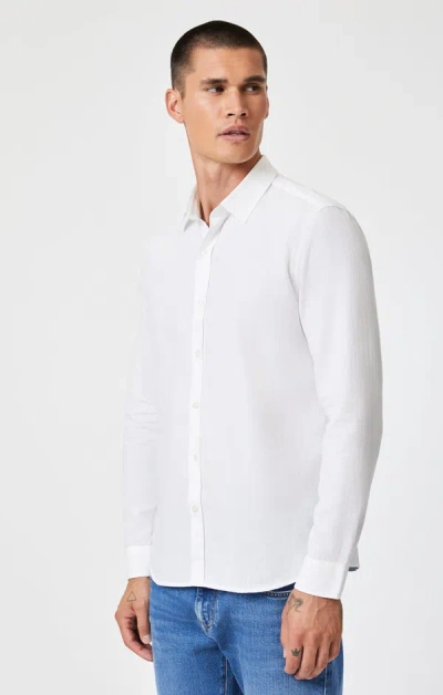 Mavi Long Sleeve Button-up Shirt In Antique White In White