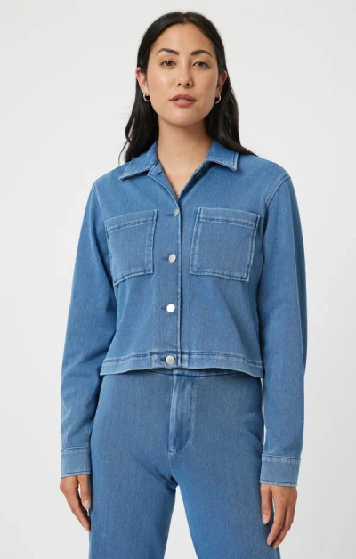 Shop Mavi Shirley Jacket In Light Blue Move In Medium Blue
