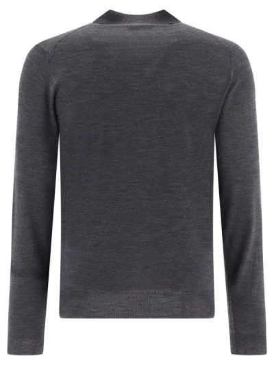 Shop John Smedley "belper" Merino Wool Polo Shirt In Grey