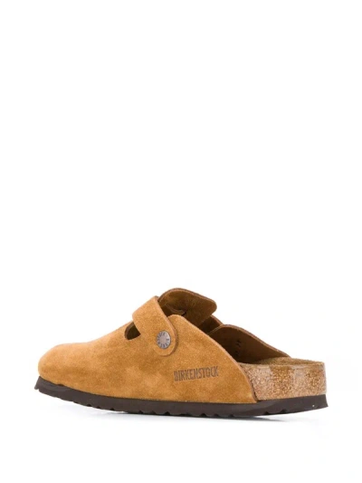 Shop Birkenstock Boston Soft Footbed Suede Leather Slippers In Mink Sd