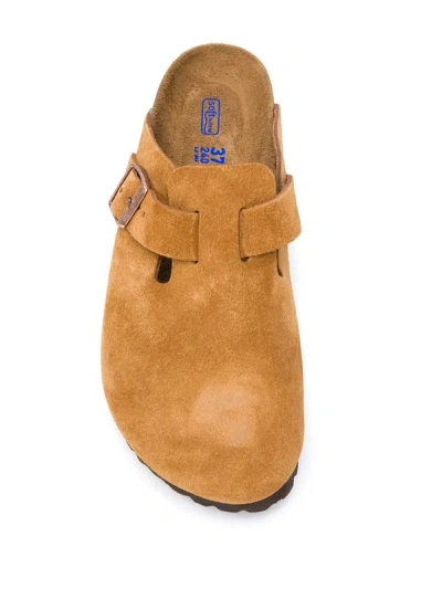 Shop Birkenstock Boston Soft Footbed Suede Leather Slippers In Mink Sd