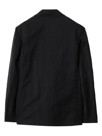 Shop Burberry Men Single Button Blazer In Black