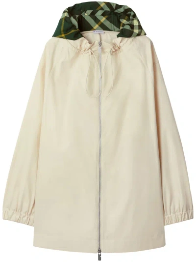 Shop Burberry Women Rainwear Jacket In Soap