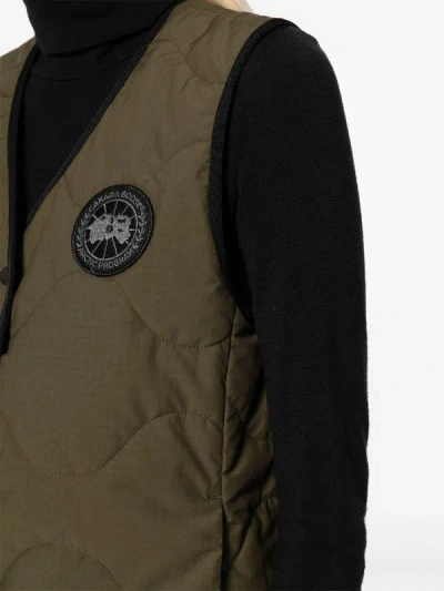 Shop Canada Goose Women Black Label Annex Liner Vest In 49 Bd/military Green Green