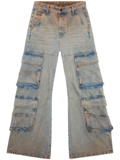 Shop Diesel Unisex Straight Jeans In 70w Blue
