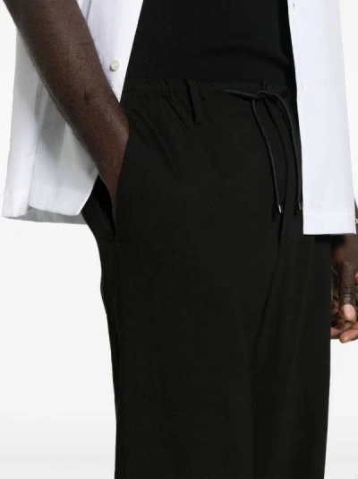 Shop Dries Van Noten Men Basic Linen Pants In 900 Black