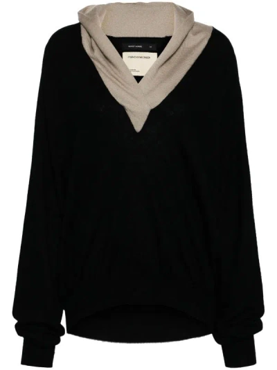 Shop Frenckenberger Women Hamza Sweater In Black/dark Chalk