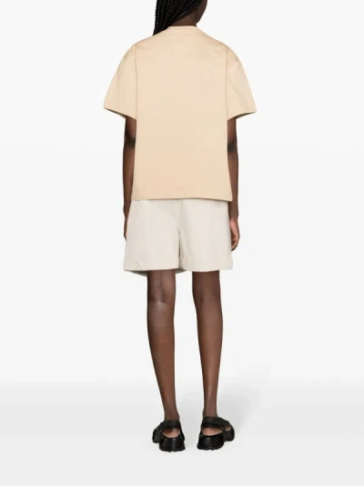 Shop Jil Sander Jilsander Women Basic T-shirt In 236 Dark Sand