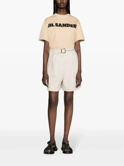 Shop Jil Sander Jilsander Women Basic T-shirt In 236 Dark Sand