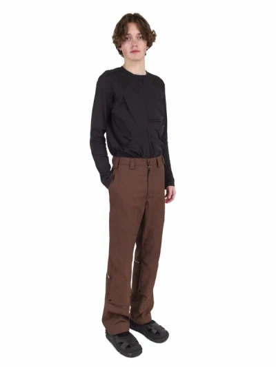 Shop Kiko Kostadinov Men Tonino Utility Trouser In Brown Sparrow