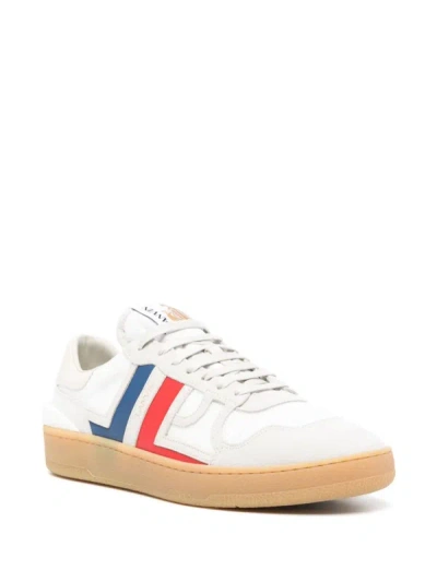 Shop Lanvin Men Clay Low Top Sneakers In 00s1 White/multicolour