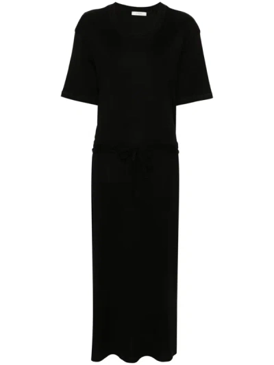 Shop Lemaire Women Belted Rib T-shirt Dress In Bk999 Black