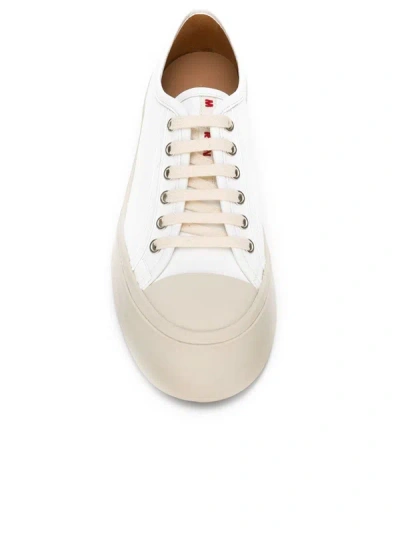 Shop Marni Women Leather Sneakers In White