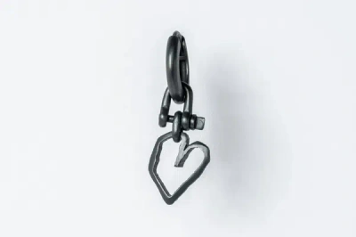 Shop Parts Of Four Jazz's Heart Earring (extra Small, Ka) In Black Sterling