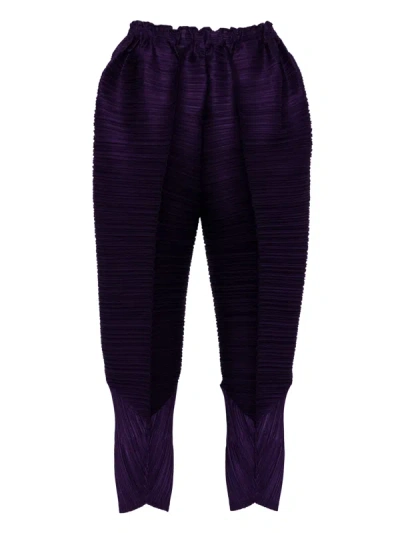 Shop Issey Miyake Pleats Please  Women Pants In 81 Purple
