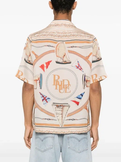 Shop Rhude Men Nautica Silk Shirt In 0108 Multi