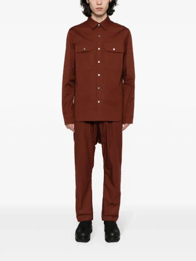 Shop Rick Owens Men Giacca Outershirt In 73 Henna