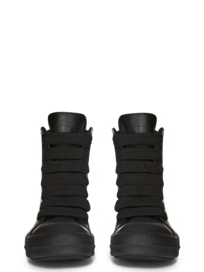Shop Rick Owens Men Jumbo Lace Sneakers In 9999 Black/black/black/black
