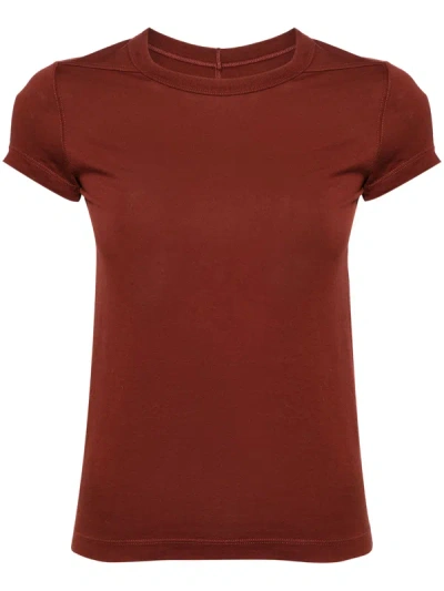 Shop Rick Owens Women Cropped Level T-shirt In 73 Henna