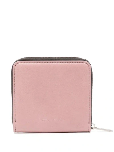 Shop Rick Owens Zipped Wallet In 63 Dusty Pink