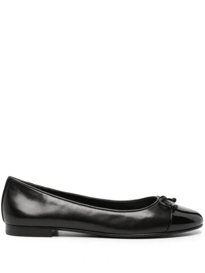 Shop Tory Burch Women Cap Toe Ballet In 004 Perfect Black