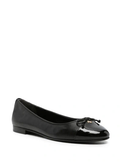 Shop Tory Burch Women Cap Toe Ballet In 004 Perfect Black