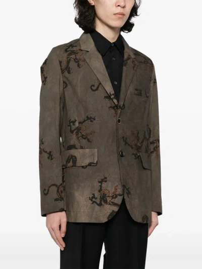 Shop Uma Wang Men Jacal Jacket In Uw089 Grey/black