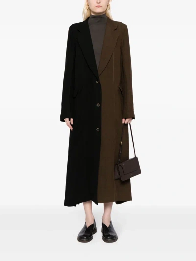 Shop Uma Wang Women Cent Coat In Uw069 Brown/black