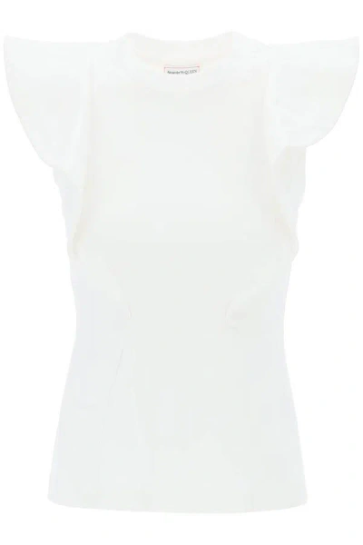 Shop Alexander Mcqueen Sleeveless T-shirt In White