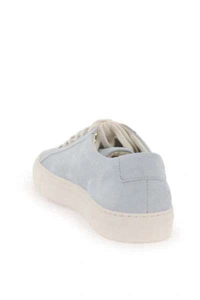 Shop Common Projects Suede Original Achilles Sneakers In Blue