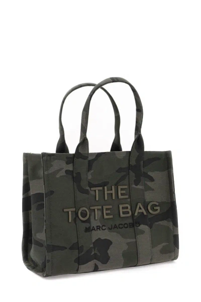 Shop Marc Jacobs The Camo Jacquard Large Tote Bag In Brown