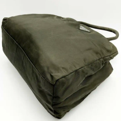 Shop Prada Khaki Synthetic Tote Bag ()