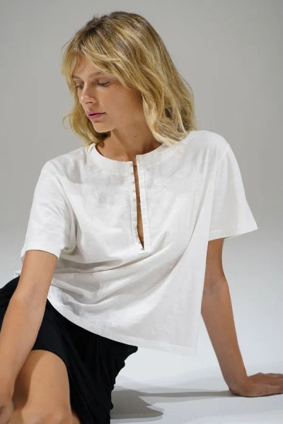 Shop Lna Clothing Hook And Eye Tee In White