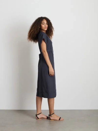 Shop Alex Mill Collette Dress In Twill In Washed Black