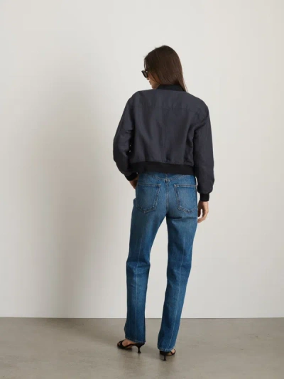 Alex Mill Cropped Bomber Jacket In Washed Black