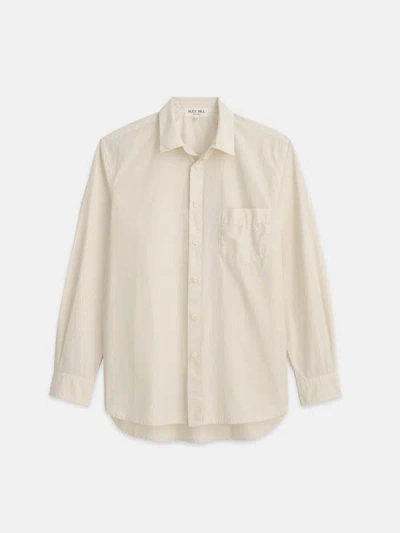 Shop Alex Mill Easy Shirt In Cotton Poplin In Stone
