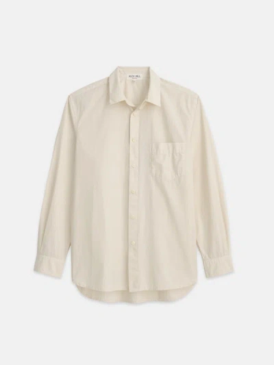 Shop Alex Mill Easy Shirt In Paper Poplin In Stone