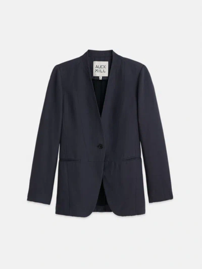 Shop Alex Mill Madeline Blazer In Twill In Washed Black