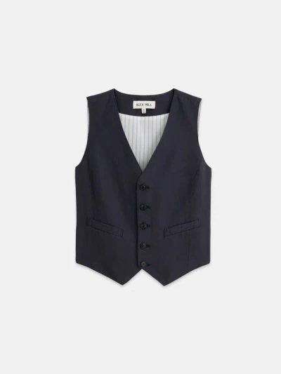 Shop Alex Mill Madeline Vest In Twill In Washed Black