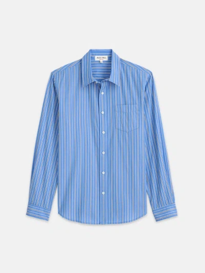 Shop Alex Mill Mill Shirt In Ticking Stripe In Blue/navy/white Stripe