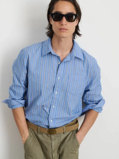 Shop Alex Mill Mill Shirt In Ticking Stripe In Blue/navy/white Stripe