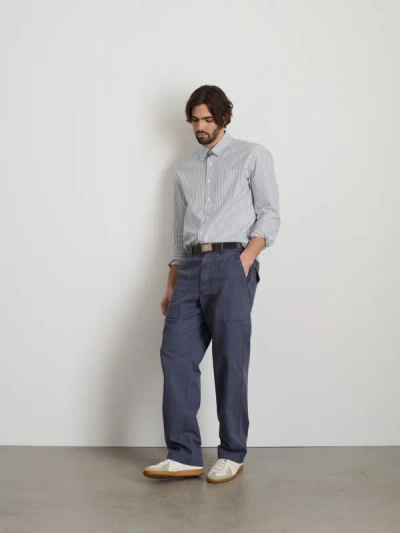 Alex Mill Mill Shirt In Ticking Stripe In Ivory/blue/navy Stripe