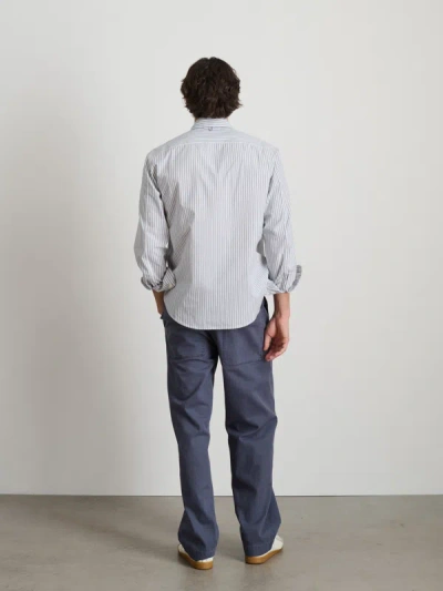Alex Mill Mill Shirt In Ticking Stripe In Ivory/blue/navy Stripe