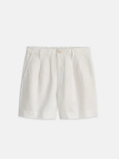 Shop Alex Mill Madeline Pleated Shorts In Twill In Ecru
